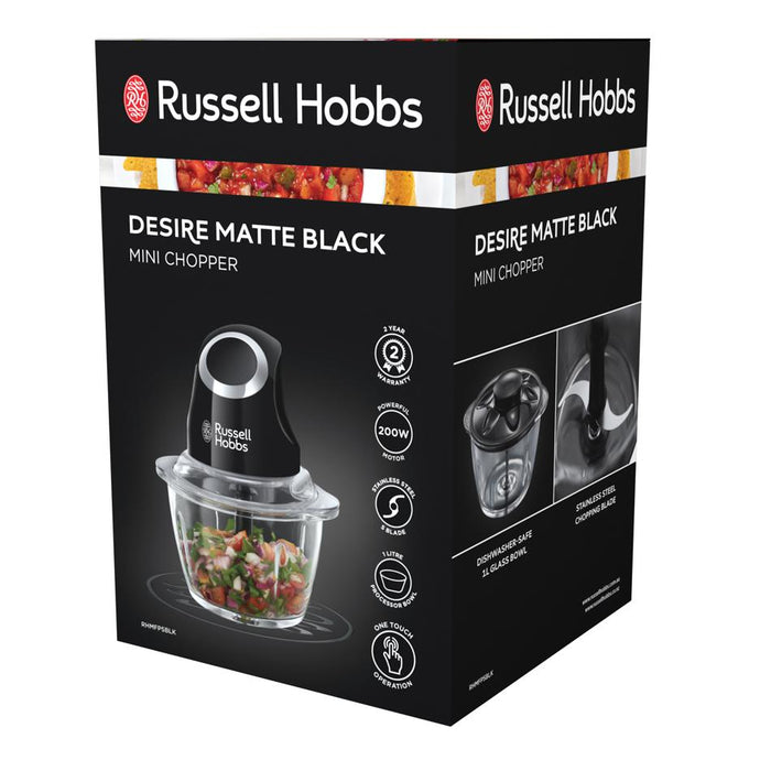 Russell Hobbs Desire Matte Black Mini Chopper RHMFP5BLK