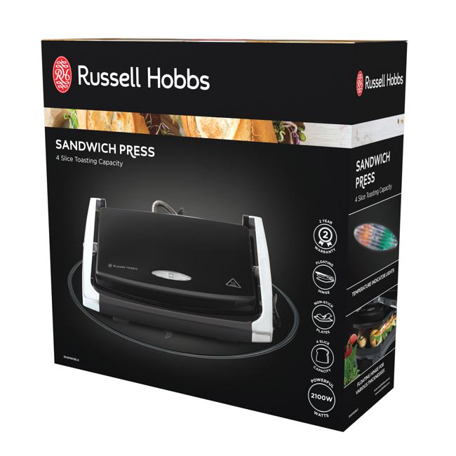 Russell Hobbs Sandwich Press - Black RHSP801BLK
