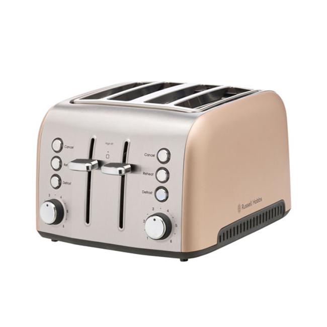 RUSSELL HOBBS Toaster | 4 Slice | Honeycomb | Black