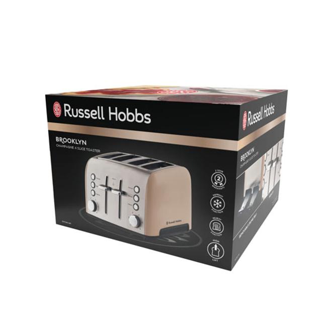 Russell Hobbs Brooklyn Champagne 4 Slice Toaster nz boxed