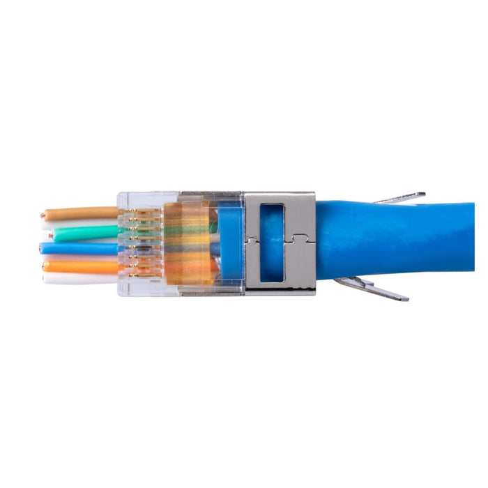 Dynamix Cat6/6A Stp External Ground Push Through Plug RJ-45PTC6AS-20