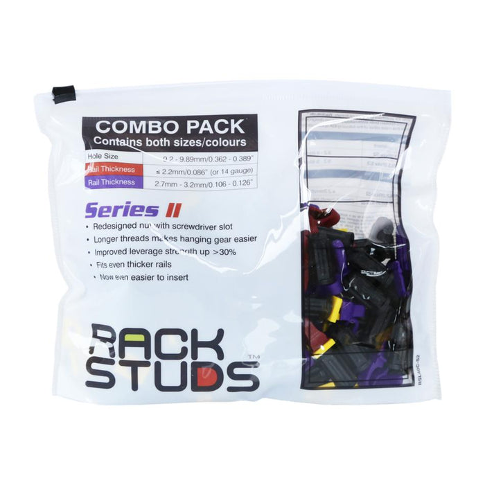 Rackstuds Series Ii Combo-Pack With 40 Sets Of Each Size/Colour