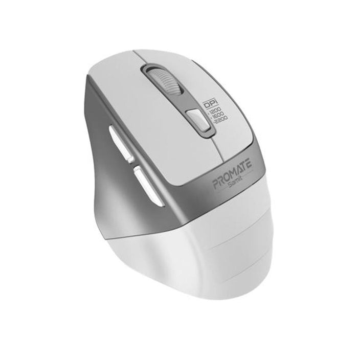 Promate Ergonomic Silent Click Wireless Mouse SAMIT.WHT