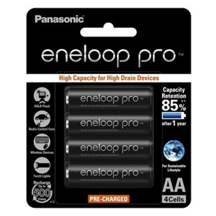 Panasonic Eneloop Pro Nimh Aa Batteries 2450Mah 4 Pack SB2936