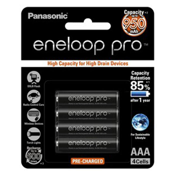 Panasonic Eneloop Pro Nimh Aaa Batteries 900Mah 4 Pack SB2938