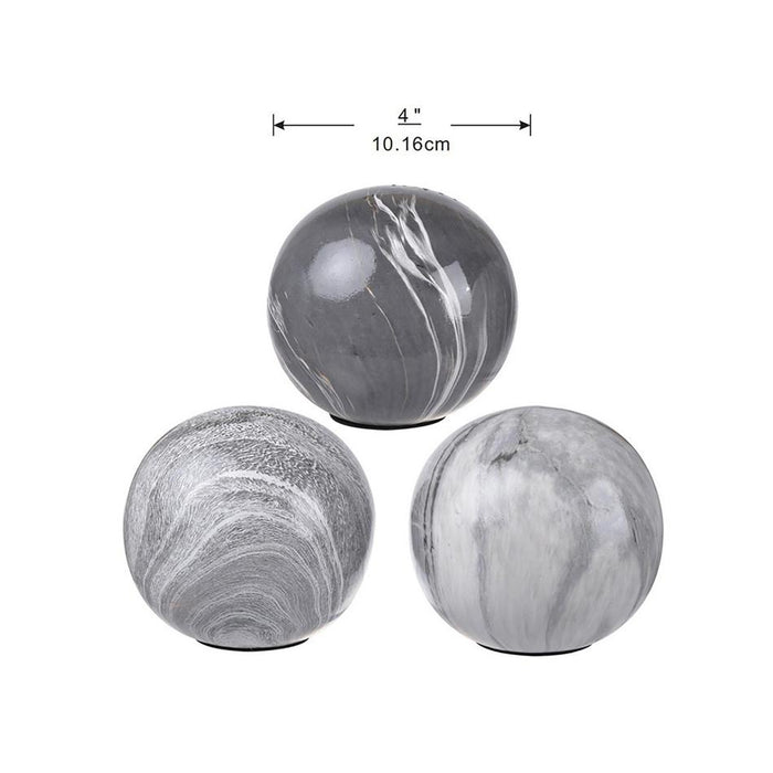 Rembrandt Grey Marbleised Balls S/3 SE2408