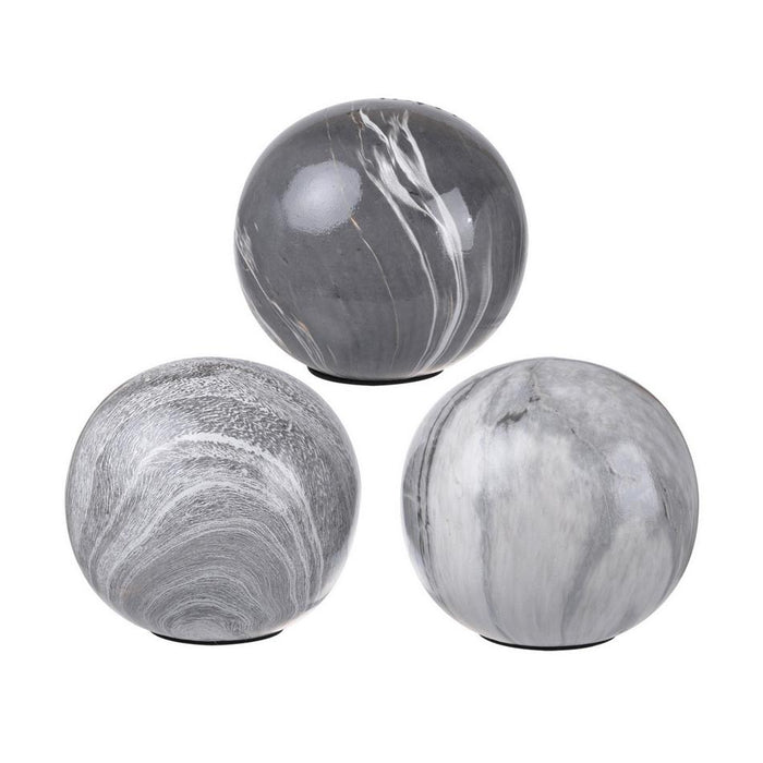 Rembrandt Grey Marbleised Balls S/3 SE2408