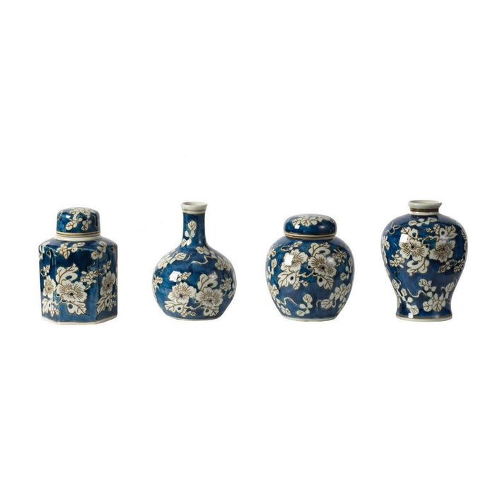 Rembrandt Blue And White Jar And Vase Set/4 SE2674