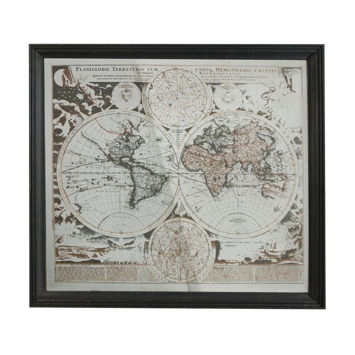Rembrandt Mirrored Framed Map Wall Art SE2751