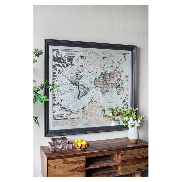 Rembrandt Mirrored Framed Map Wall Art SE2751