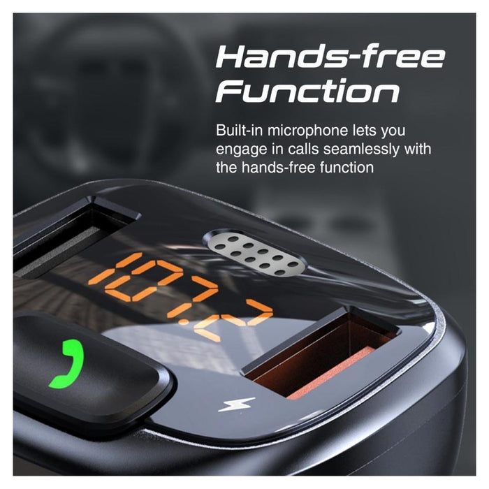 Promate Wirless In-Car Fm Transmitter With Handsfree & Qc3.0.