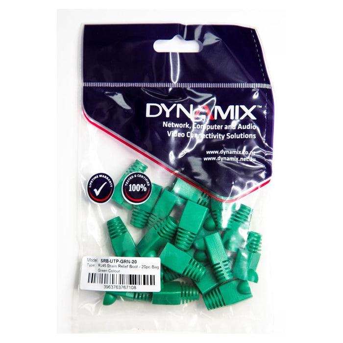 Dynamix Green Rj45 Strain Relief Boot  SRB-UTP-GRN-20