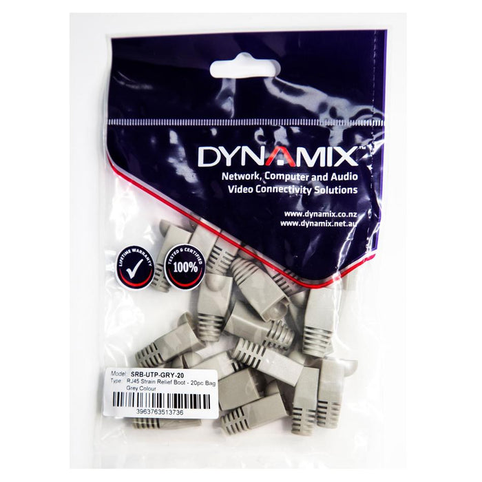 Dynamix Grey Rj45 Strain Relief Boot  SRB-UTP-GRY-20