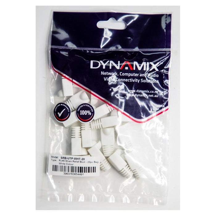 Dynamix White Rj45 Strain Relief Boot (6.0Mm Outside Diameter)