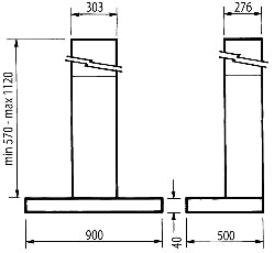 Parmco 90cm Stainless Slim Box Canopy Rangehood (T4-12LOW-9L)