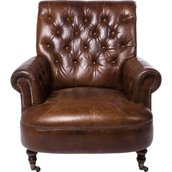 Rembrandt Leather Vintage Cigar Occasional Chair AF2276