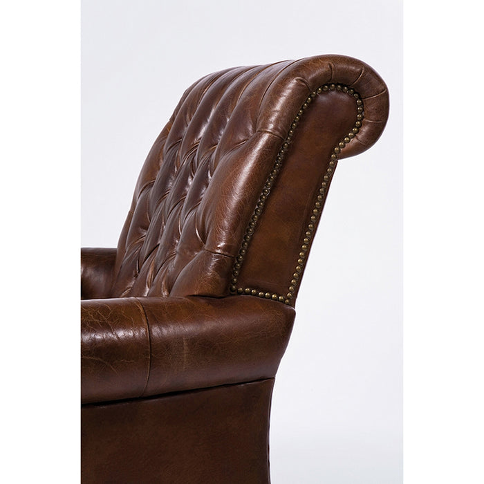 Rembrandt Leather Vintage Cigar Occasional Chair AF2276