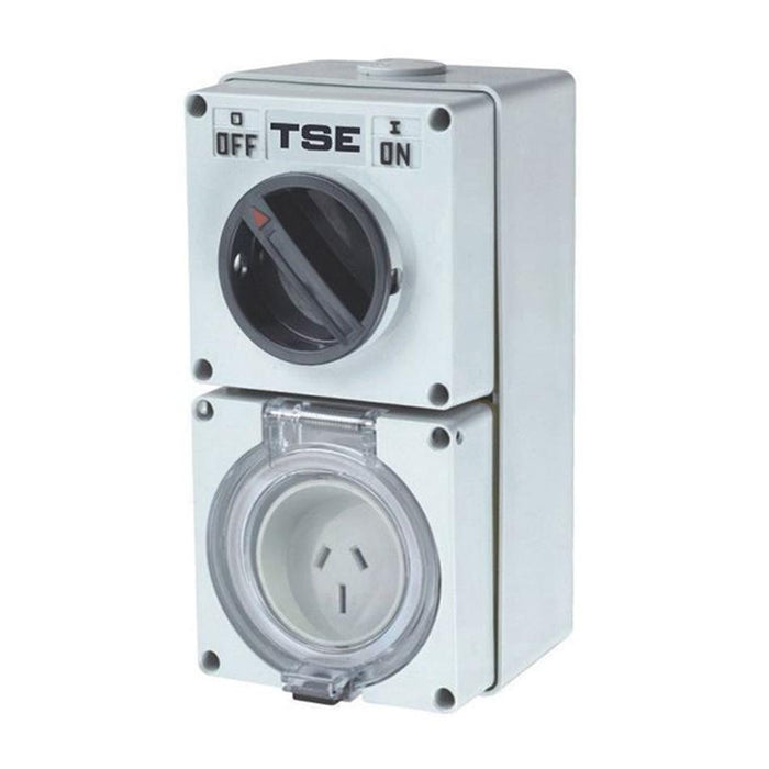 Tradesave Switched Outlet 3 Pin 10A Flat