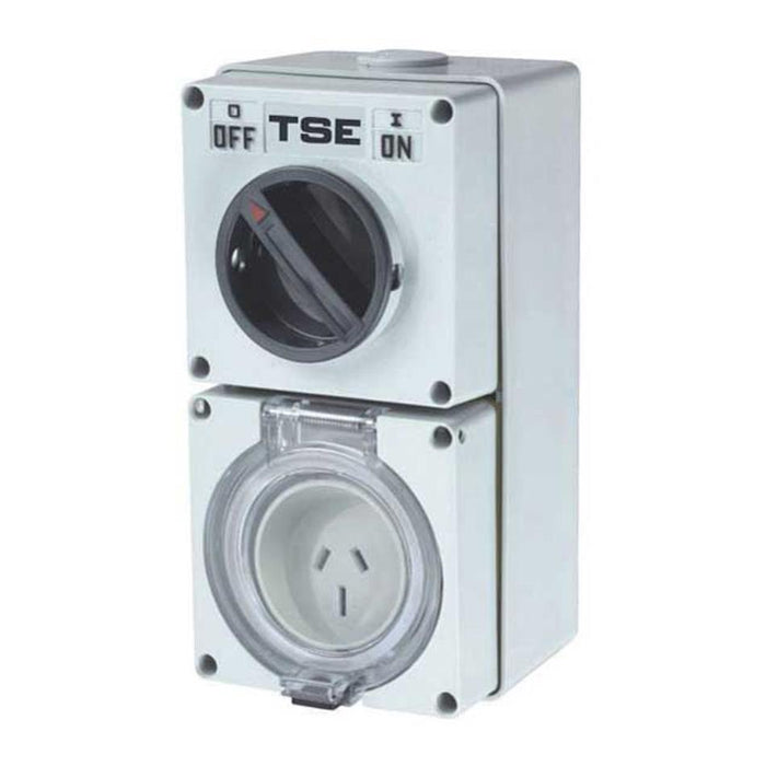 Tradesave Switched Outlet 3 Pin 15A Flat