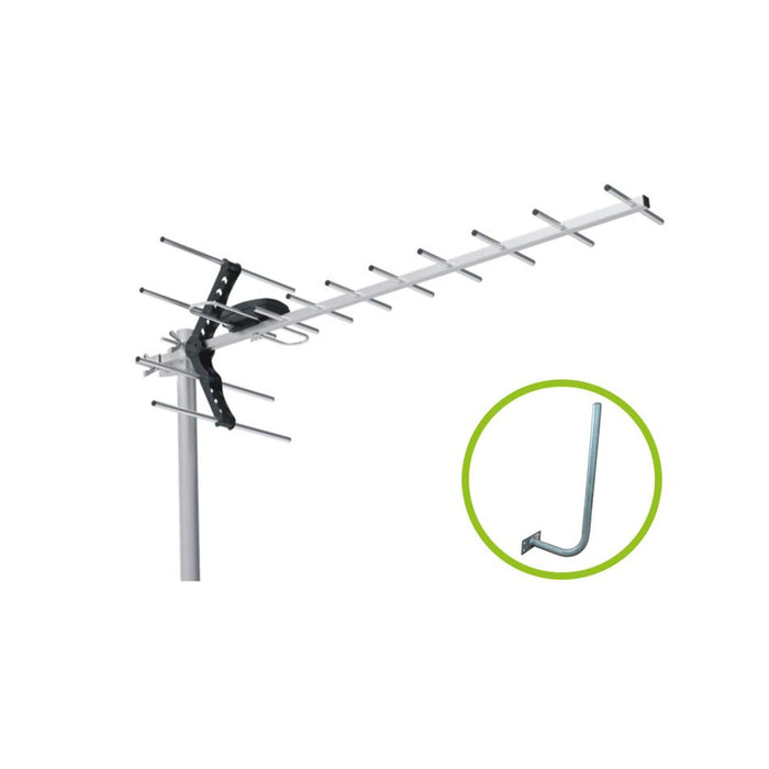 DishTV Freeview High Gain UHF Antenna - Aerial, with Mount and 10m Cable UHF13R