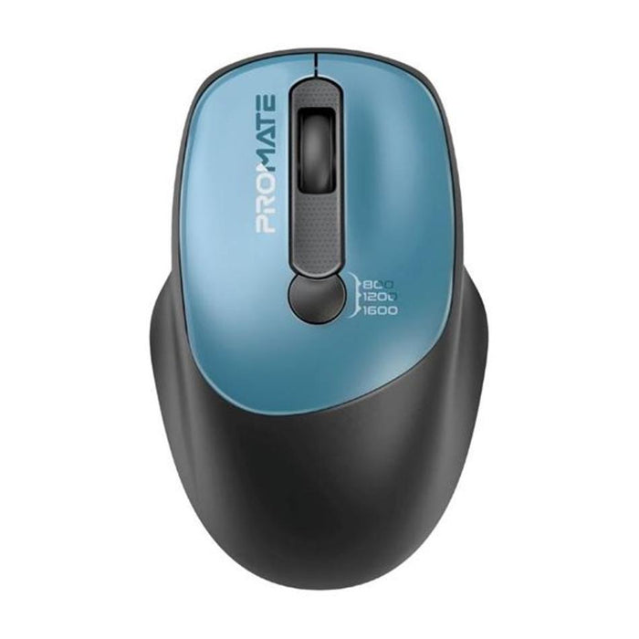Promate Ezgrip Ambidextrous Ergonomic Wireless Mouse. UNIGLIDE.BL