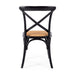 Villa Aged Black X-Back Chair with Rattan Seat 5