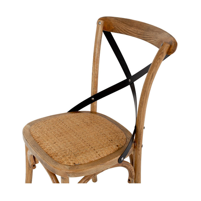 Villa Smoked Oak X-Back Chair with Rattan Seat 5