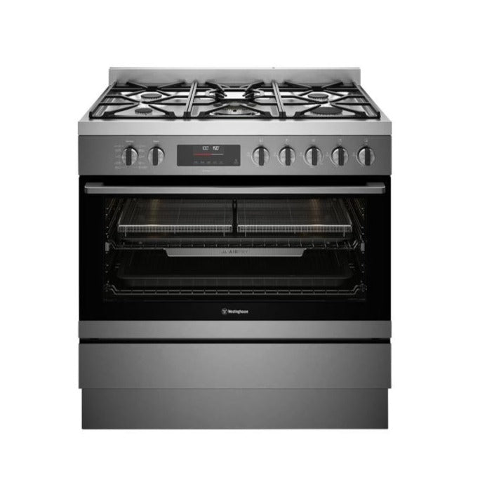 Westinghouse 90cm Dual Fuel Pyrolytic Freestanding Oven with AirFry WFEP9717DD