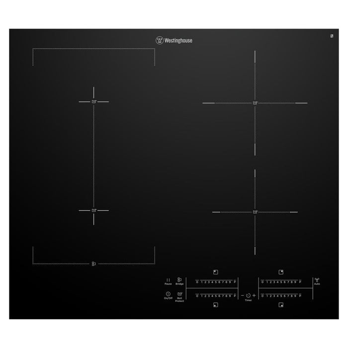 Westinghouse 60cm 4 Zone Induction Cooktop with BoilProtect WHI645BD