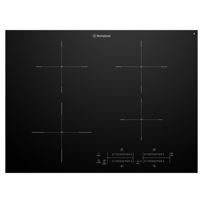 Westinghouse 70cm 4 Zone Induction Cooktop with BoilProtect WHI743BD