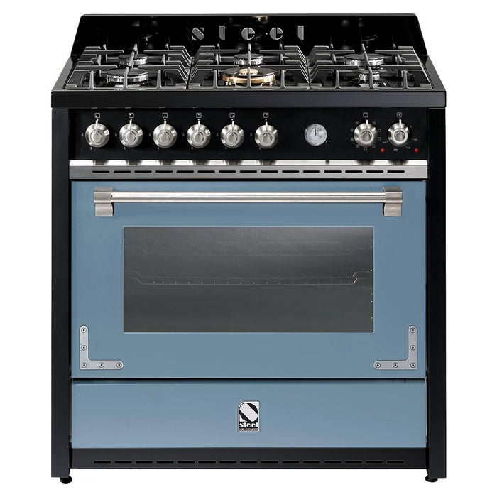 Steel Oxford 90cm Gas/Electric Freestanding Cooker X9F-6-NF-3