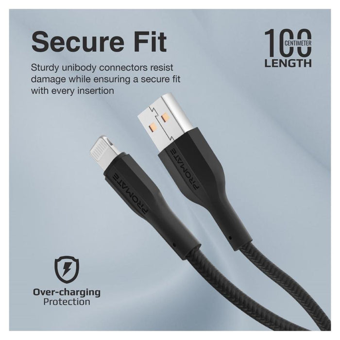 Promate 1M Usb-A To Lightning Connector Super Flexible Cable.