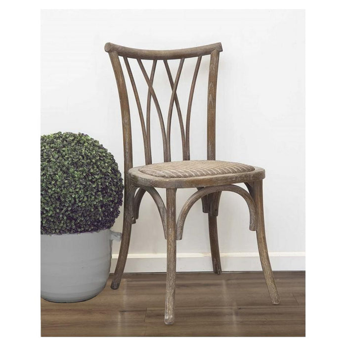 Rembrandt Elm & Rattan Bentwood Oak Dining Chair-2