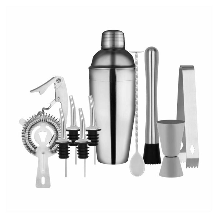 Zanzi Cocktail Set 11pc Stainless Steel In Bartender Bag