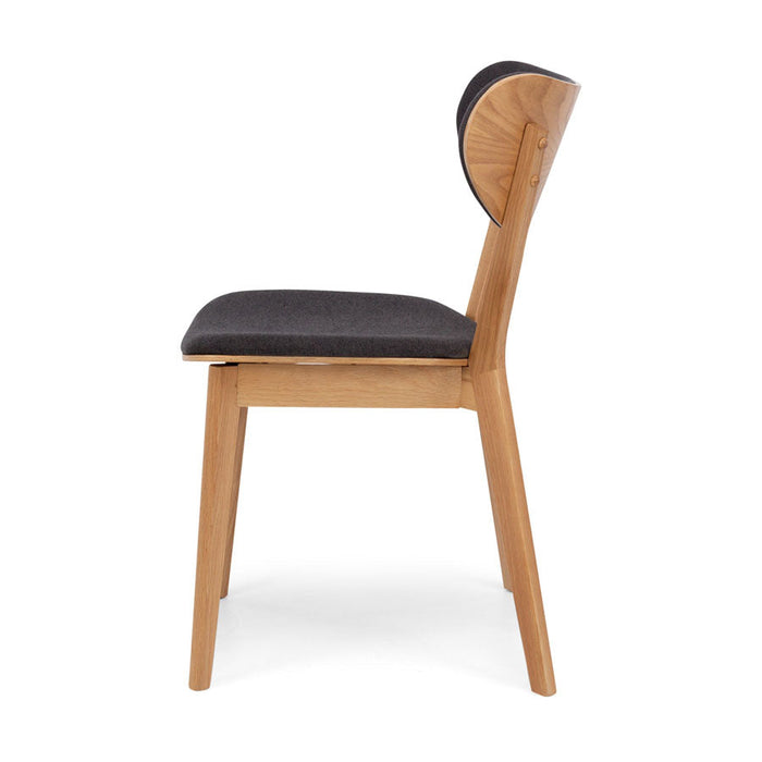 Zurich Mid-Grey Oak Dining Chair 3