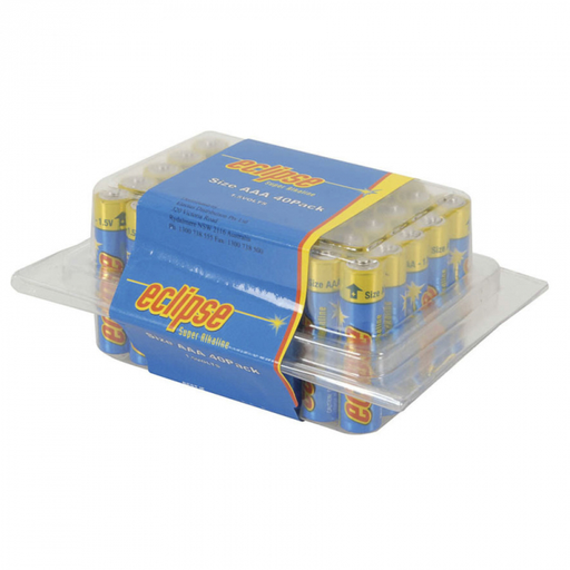 AAA Alkaline Batteries - 40 Bulk Pack - Folders