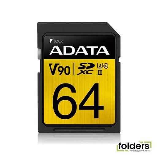 ADATA Premier One UHS-II U3 V90 SDXC Card 64GB - Folders