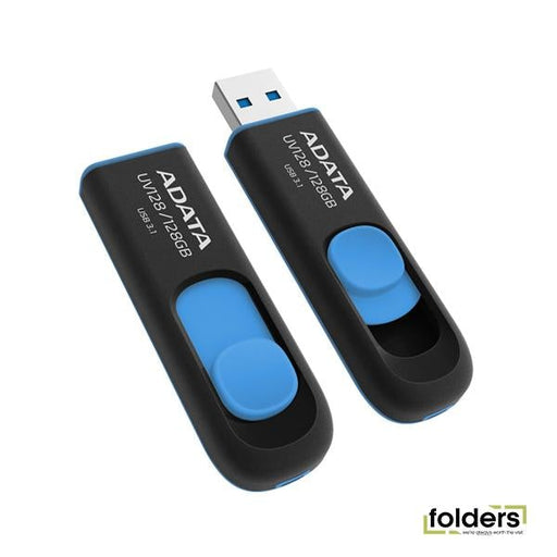 ADATA UV128 Dashdrive Retractable USB3.0 Flash Drive 128GB - Folders