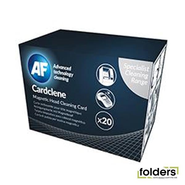 AF Cardclene Swipe / Entry Machine Cleaners - 20 Pack - Folders