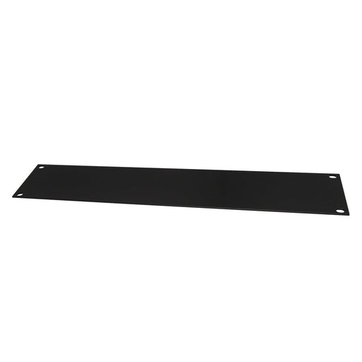 Aluminium 88mm (2U) Rack Cabinet Panel - Black Finish - Folders
