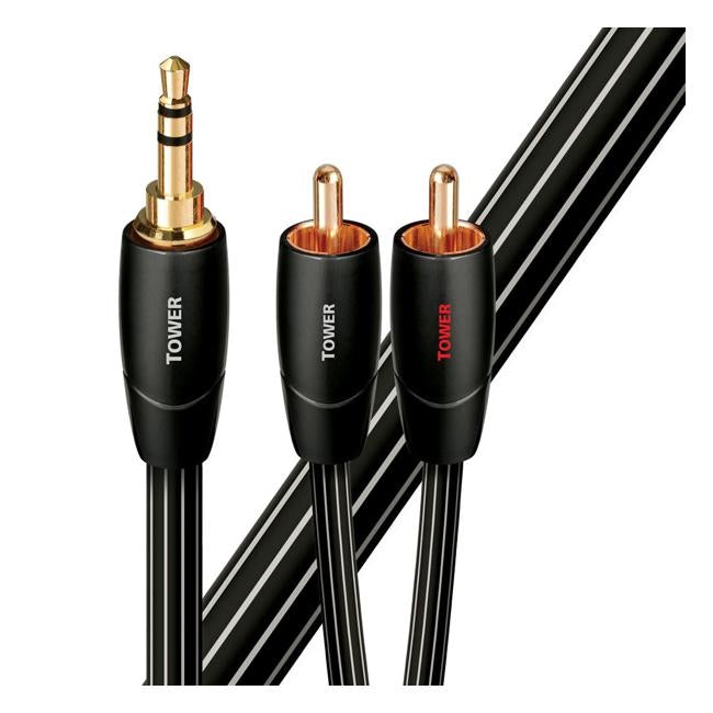 Audioquest Tower 0.6M 3.5Mm To 2 Rca. Solid Long Grain Copper.