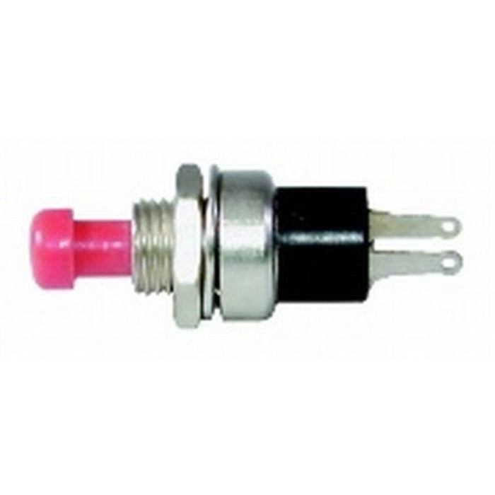 Black Miniature Pushbutton - SPST Momentary Action 125V 1A rating - Folders
