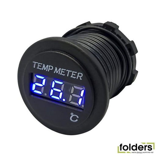 Blue led display thermometer with 3mtr external sensor - Folders