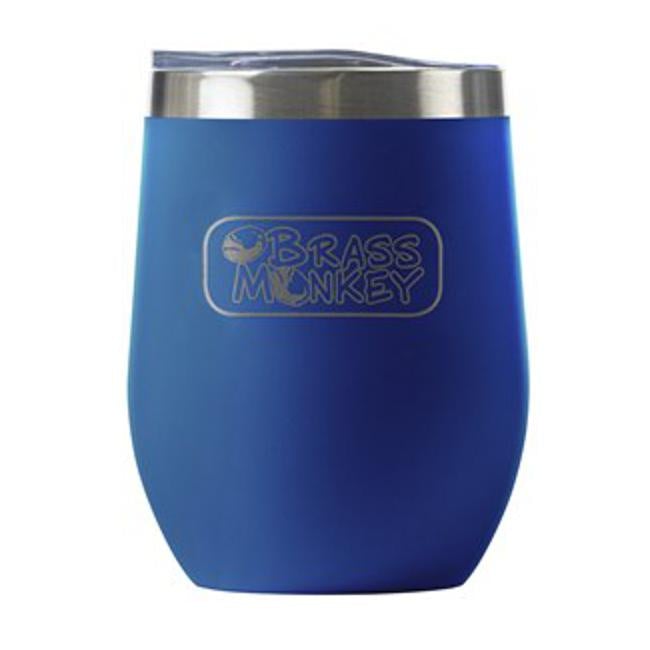 Brass Monkey 350Ml Blue Stainless Steel Cup With Lid