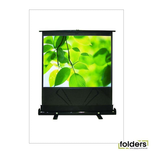 BRATECK 100' Projector Screen Floor Stand. 4:3 Aspect ratio. - Folders