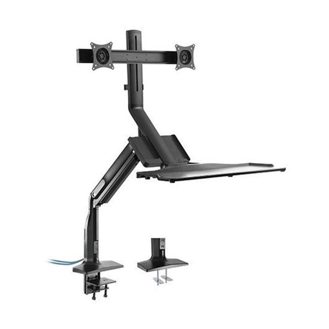 Brateck 17"-27" Dual Monitor Sit-Stand Desk Converter.
