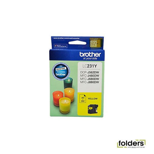 Brother LC231 Yellow Ink Cartridge - Folders