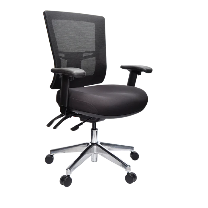 Office Chair Buro Metro II 24/7 Mid Back Alloy Base — Folders