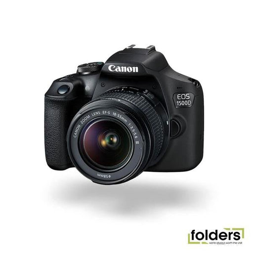 Canon EOS 1500D 24.1MP APS-C DSLR Camera 18-55 Single Lens Kit - Folders