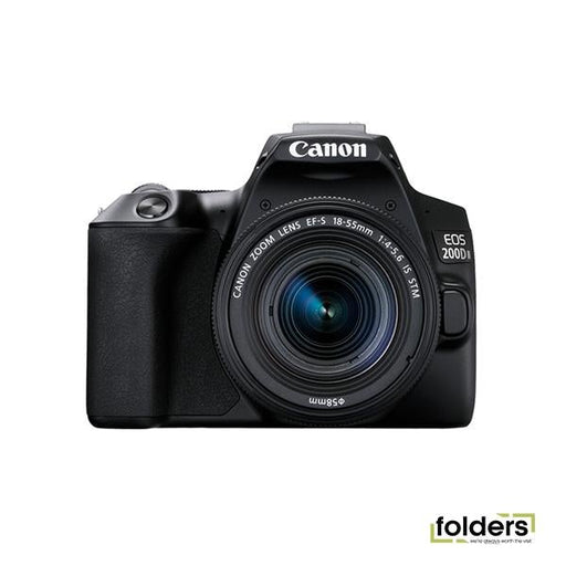 Canon EOS 200D Mk II 24.1MP APS-C DSLR Camera Single Lens Kit - Folders